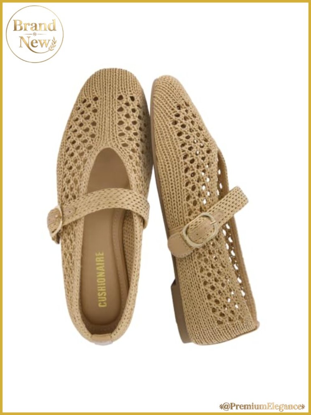 Cushioned Woven Mary Jane Flats for Women with Adjustable Buckle Strap